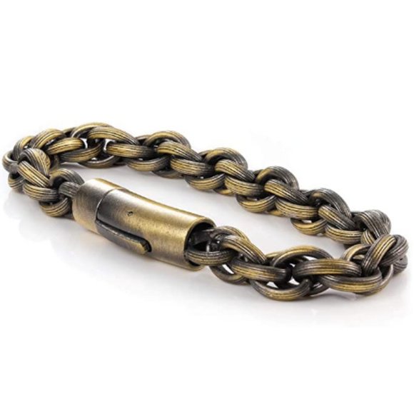 Great Brushed Bronze Link Bracelet - Picture 2 of 6